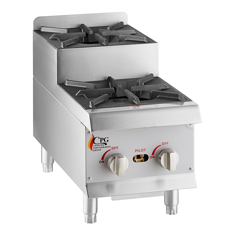 Cooking Performance Group R-CPG-24-NL 4 Burner Gas Countertop Range / Hot  Plate - 88,000 BTU