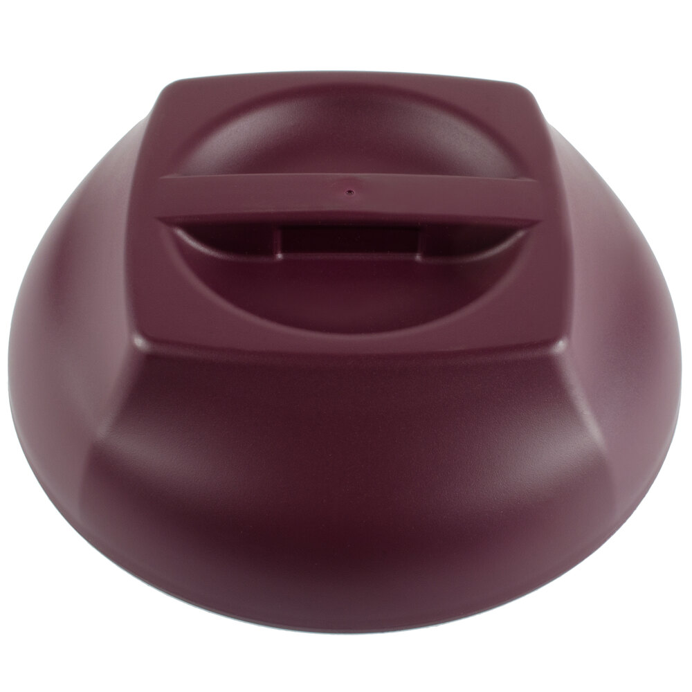 Cambro MDSHD9487 Harbor Collection Cranberry 10 1/4" Insulated Plastic Dome Plate Cover 12/Case