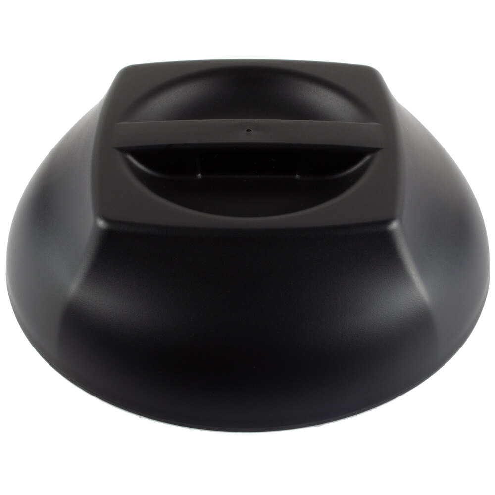 Cambro MDSHD9110 Harbor Collection Black 10 1/4" Insulated Plastic Dome Plate Cover 12/Case