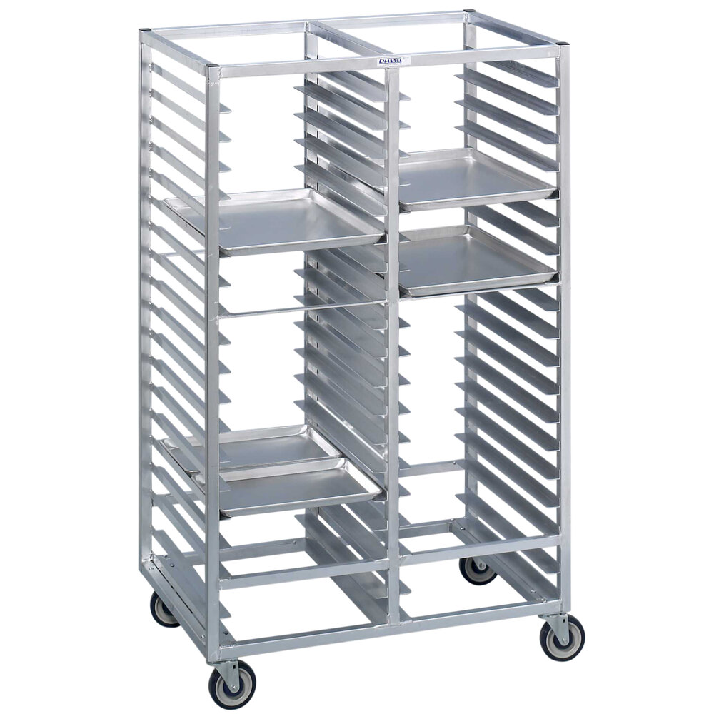 Channel 466A6 58 Tray Bottom Load Double Aluminum Cafeteria Tray Rack ...