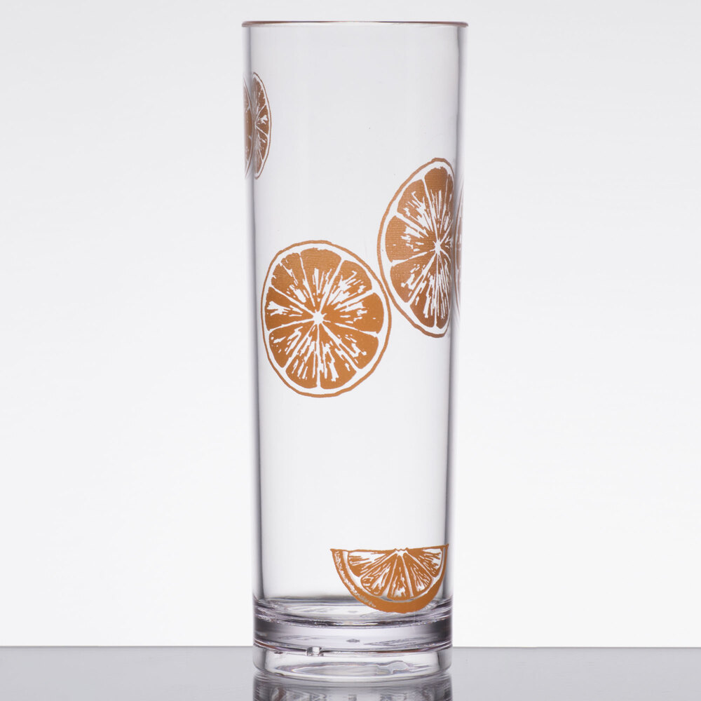 GET H141SANST Cheers 14 oz. Sunset SAN Plastic Tom Collins Glass