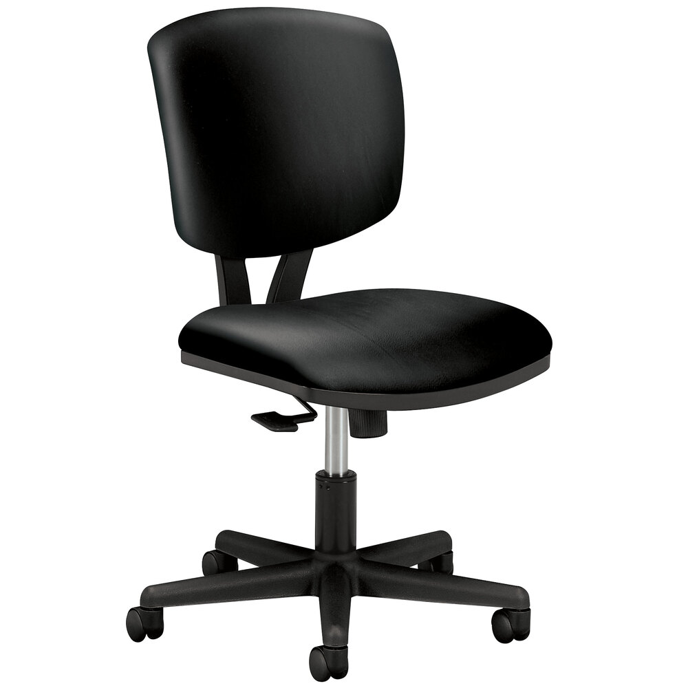 HON Volt Black Leather Task Chair with SynchroTilt