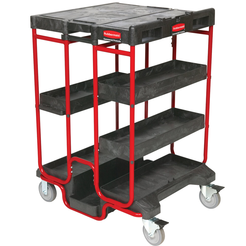 Rubbermaid FG9T5700BLA 31 1/2" x 27" Black Ladder Cart