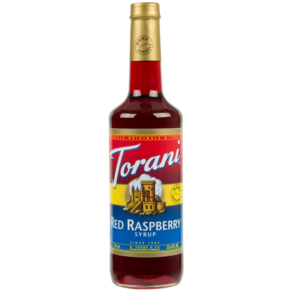 Torani 750 mL Red Raspberry Flavoring Syrup