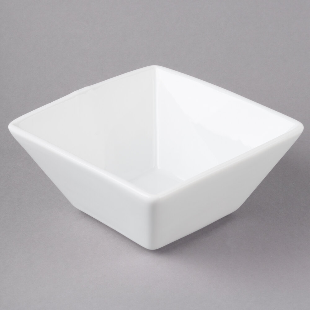 Core 18 oz. Square Bright White Porcelain Bowl 12/Pack