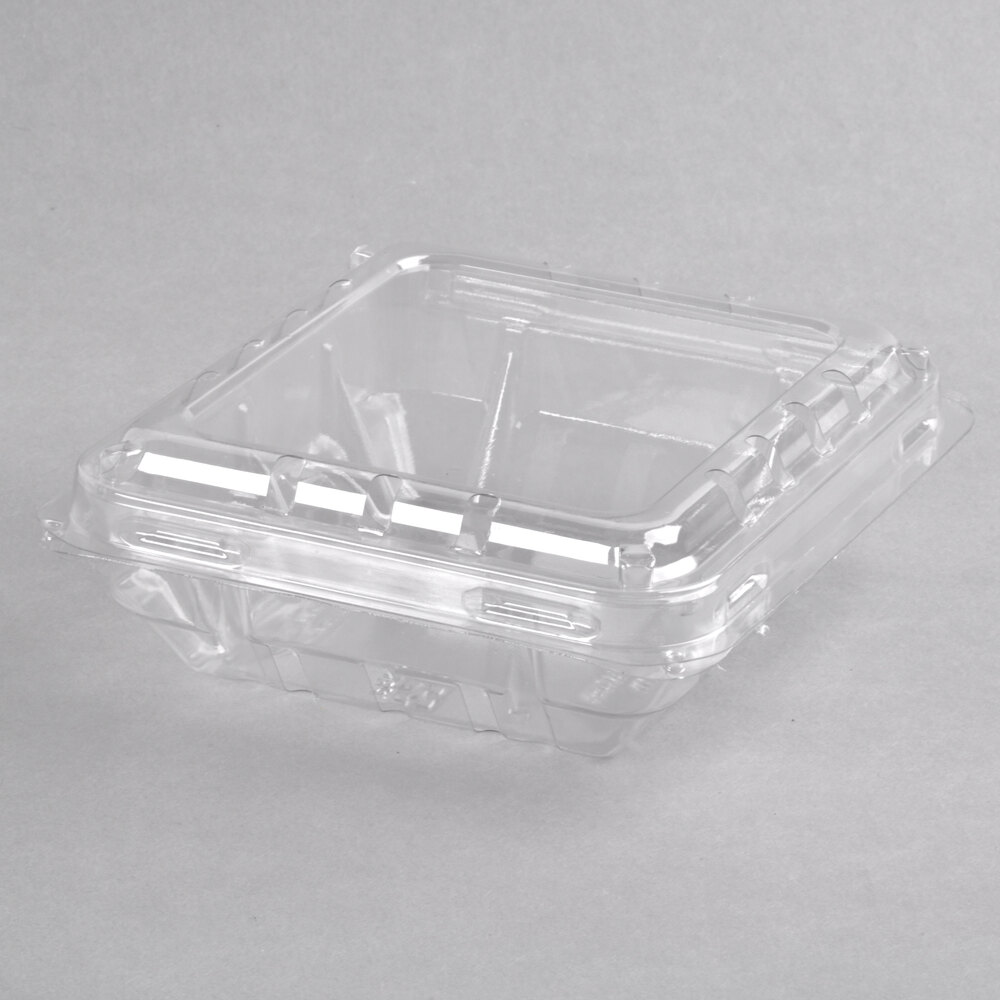 6 oz. Vented Clamshell Produce / Berry Container 600/Case