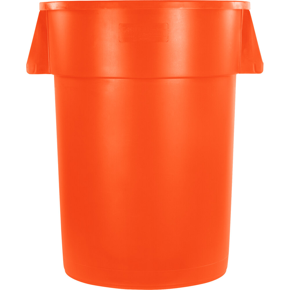 Carlisle 34104424 Bronco 44 Gallon Orange Trash Can