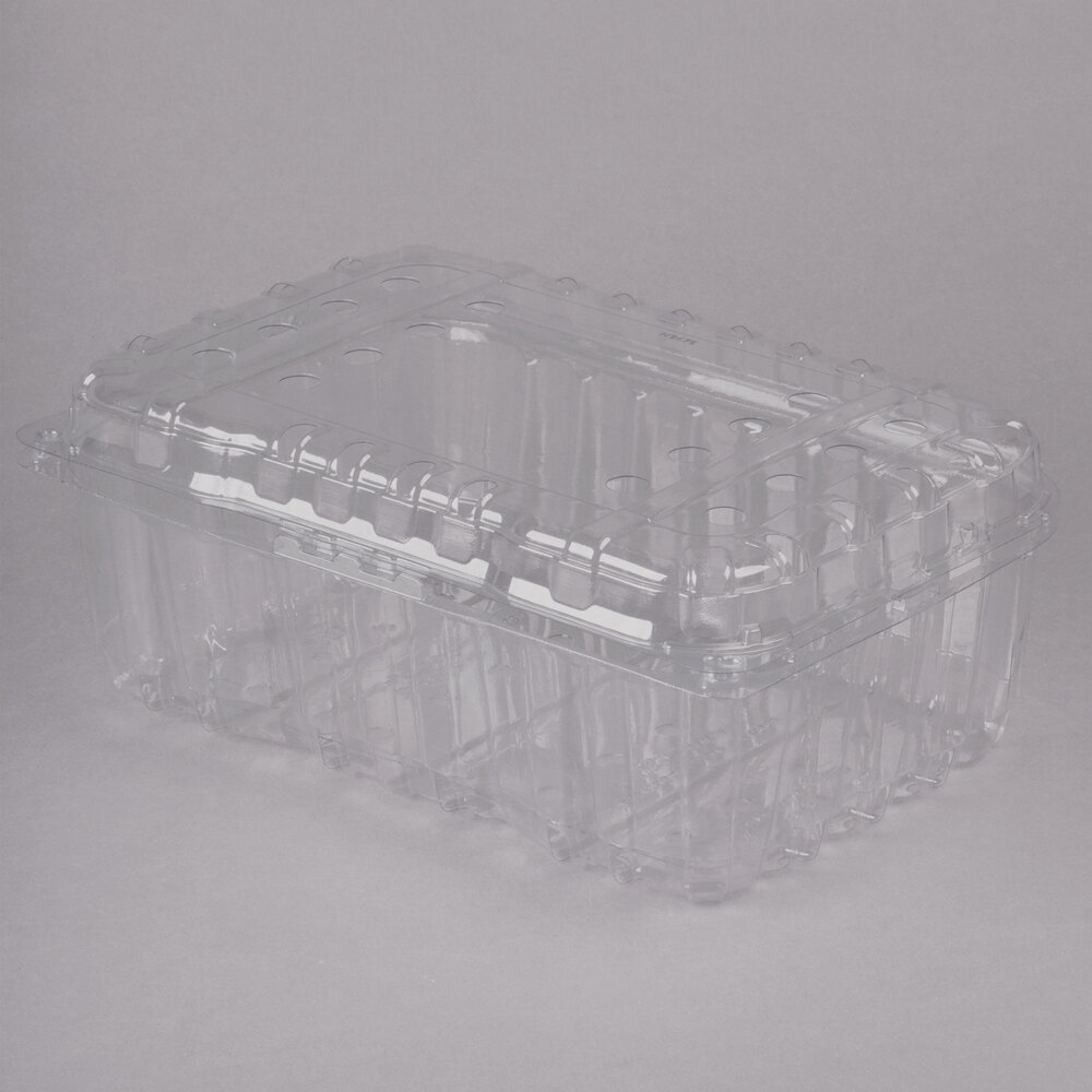 4 lb. Vented Clamshell Clear Produce / Berry Container 170/Case