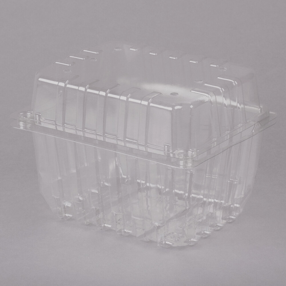 Clear Vented Clamshell Berry Container (1 Qt. & 320/Case)
