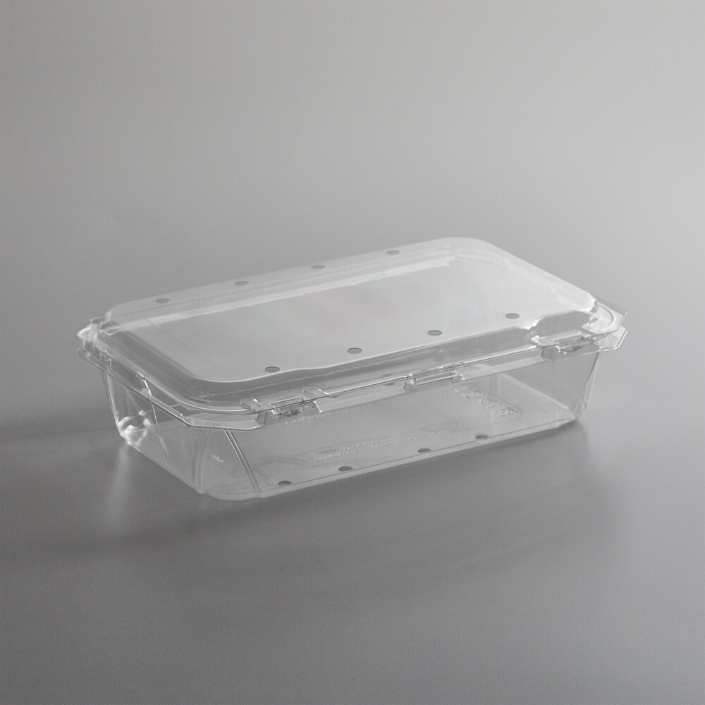 3 lb. Clear Vented Clamshell Produce / Berry Container 140/Case