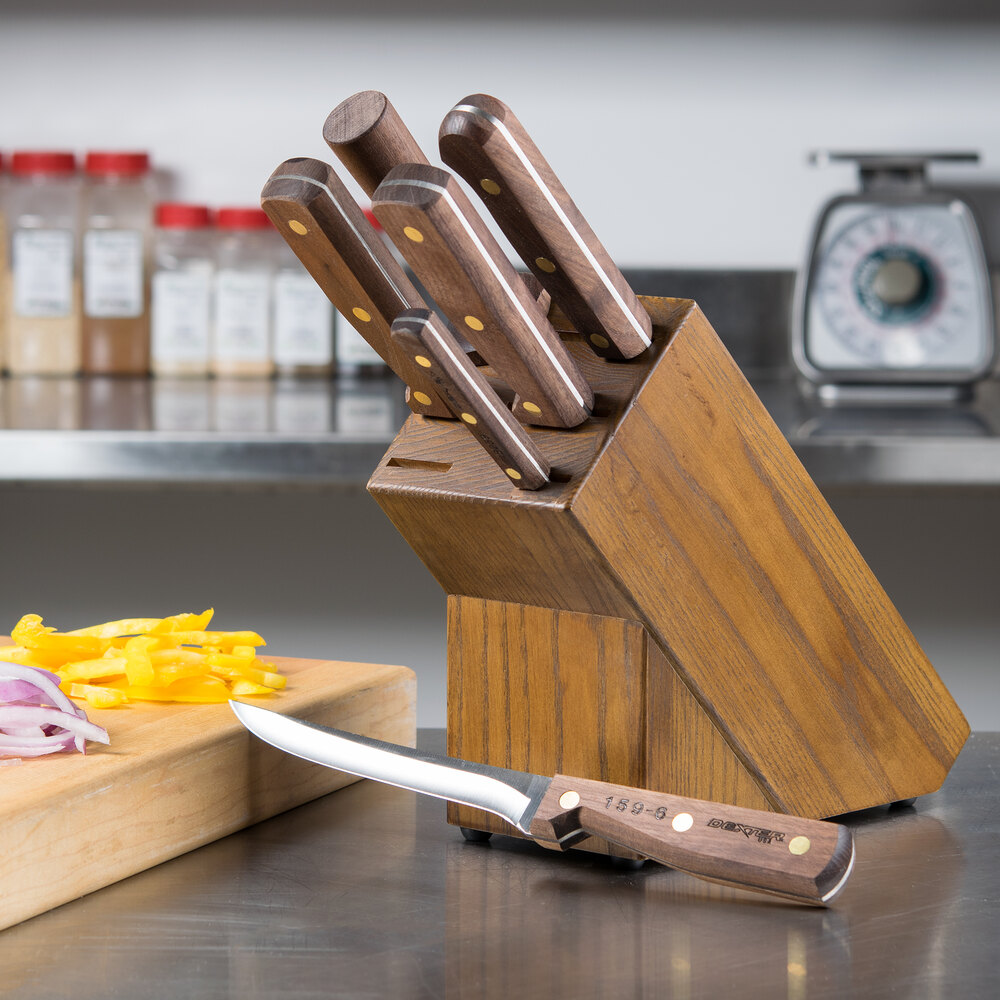 DexterRussell 20331 Traditional 7Piece Slant Knife Block Set with