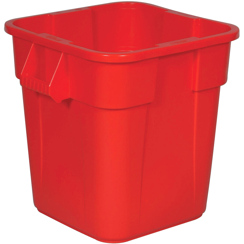 Rubbermaid FG352600RED BRUTE 28 Gallon Square Red Trash Can