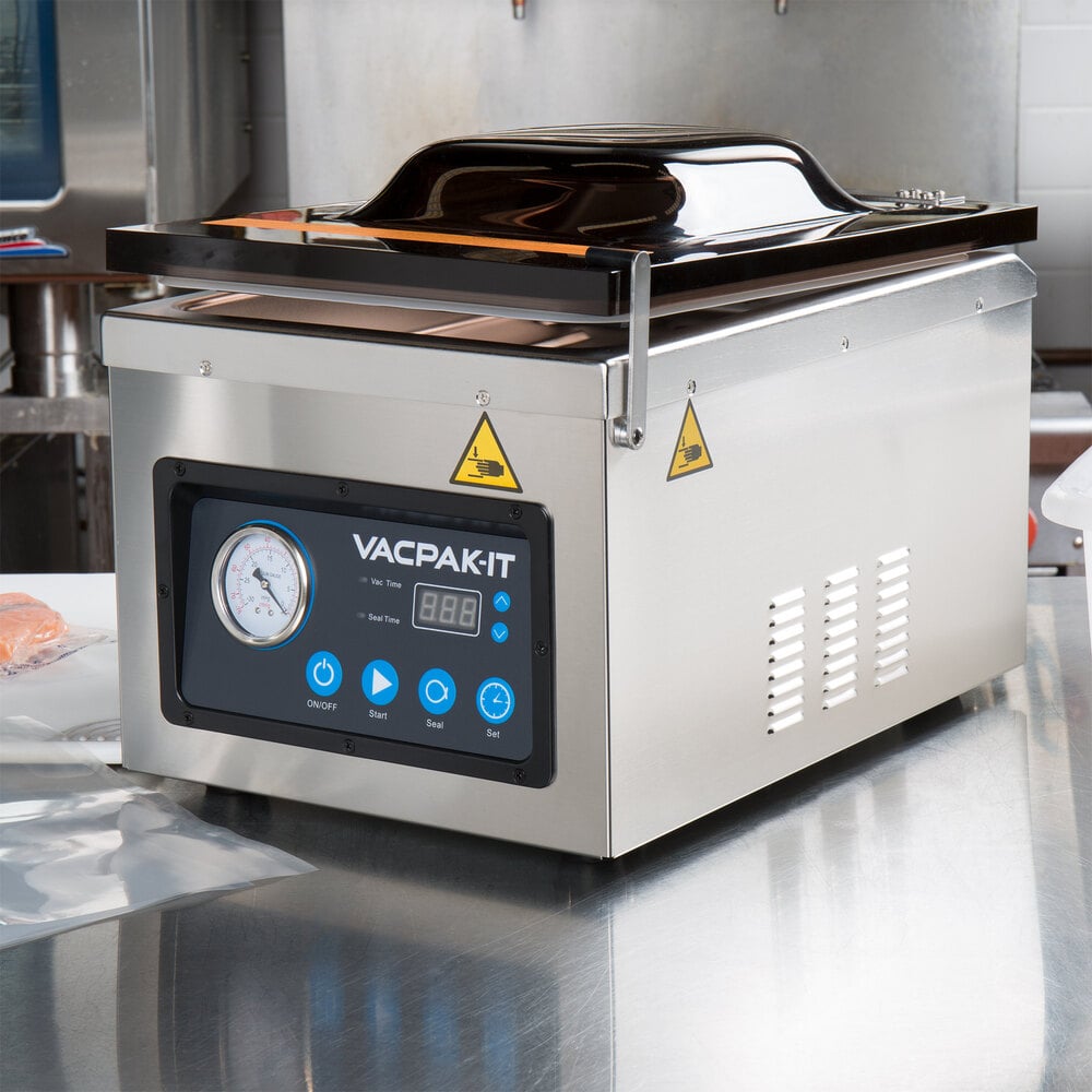VacPak-It VMC10DPU Chamber Vacuum Packaging Machine with 10 1/4 Seal Bar  and Dry Pump