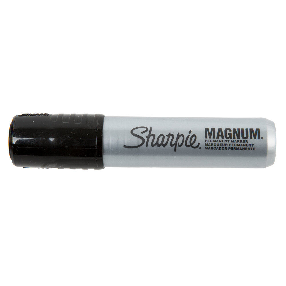 Sharpie 44001 Magnum Black Chisel Tip Permanent Marker 12/Box