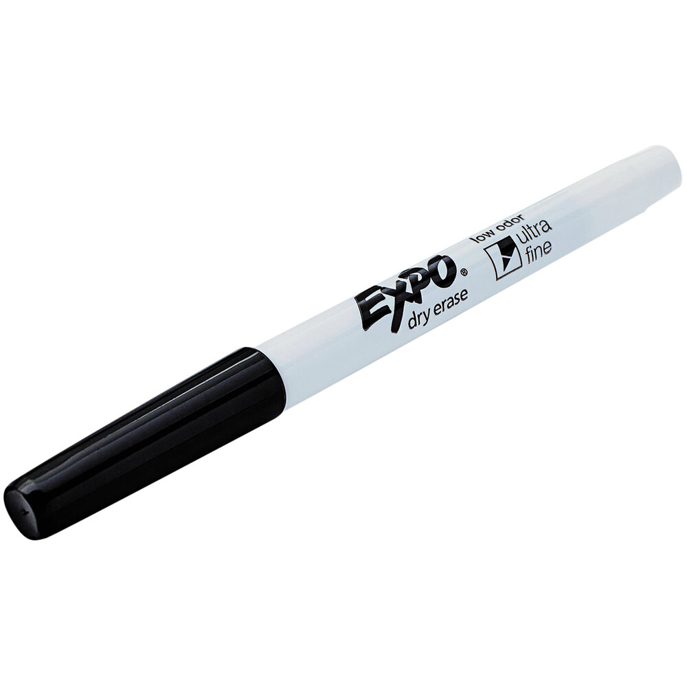 Fine Point 4-Count 86661 Low-Odor Dry Erase Markers Black 