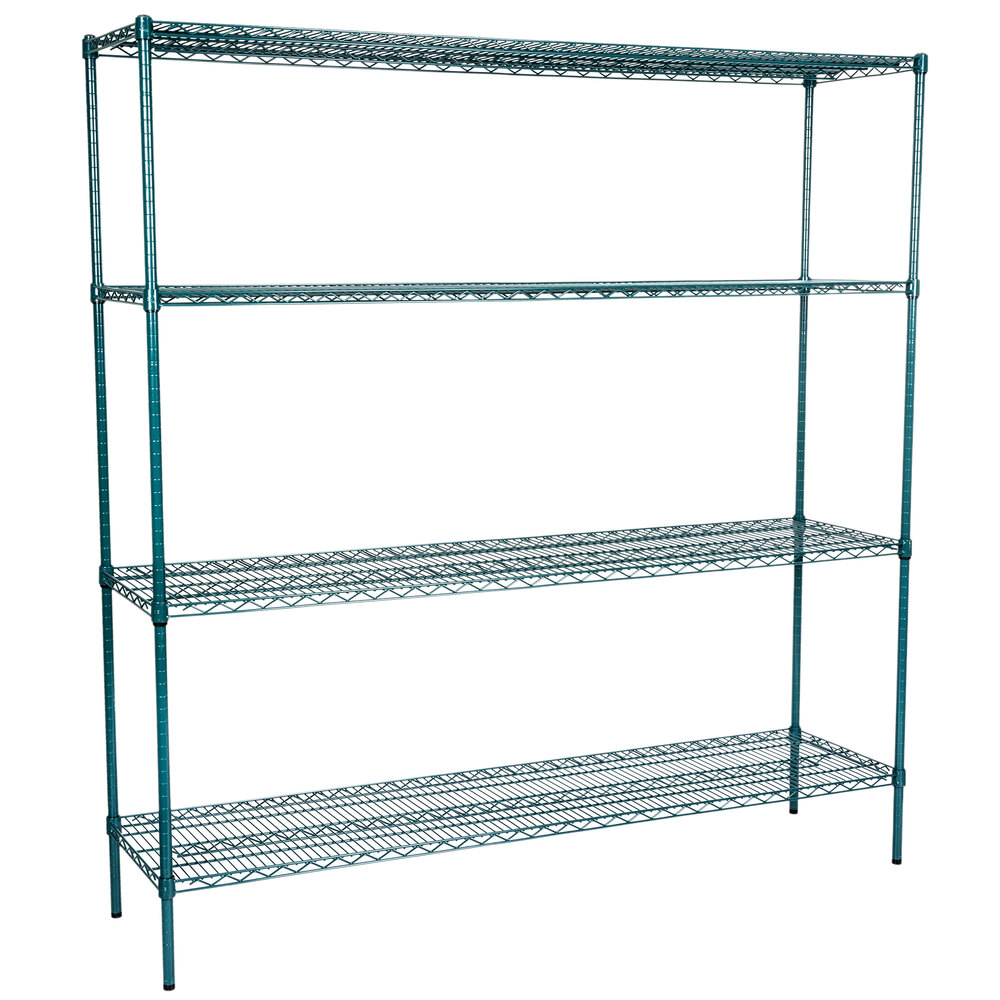 Green Epoxy Wire Shelf 30 Inch Home Kitchen Zoo x 60 Inch Also perfect for Commercial Animal shelter. Hotel Use at Your own Garage 