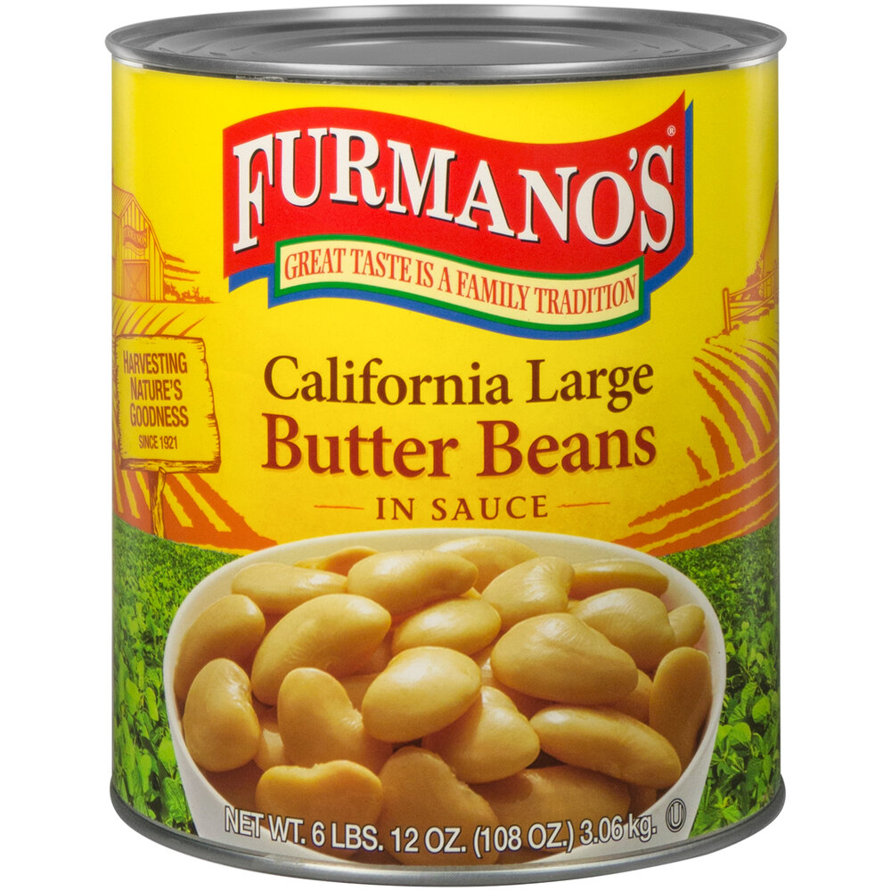 Furmano's #10 Can Butter Beans - 6/Case