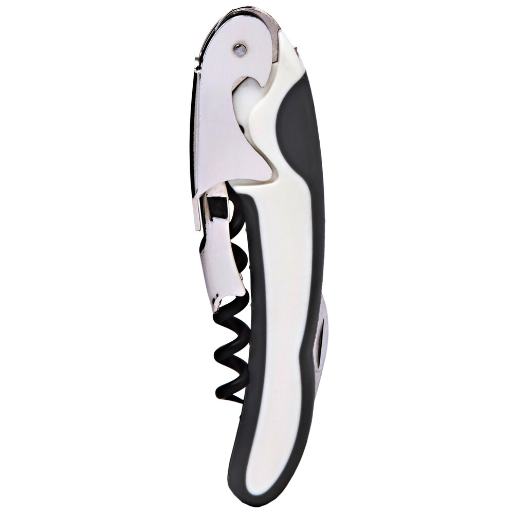 Franmara Murano Waiter's Corkscrew With Translucent Red Handle - Professional Wine Opener With Foil Cutter