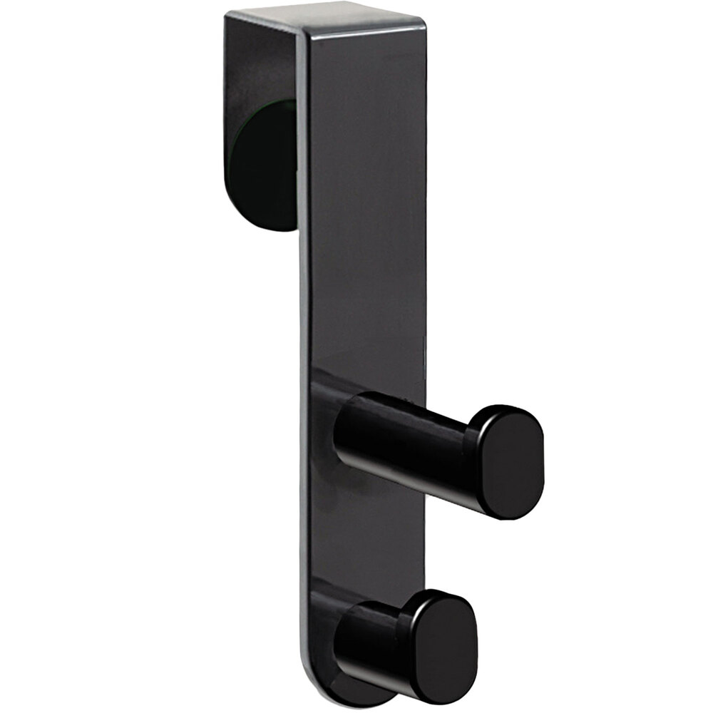 Safco 4227BL Black Plastic Double Over Door Coat Hook