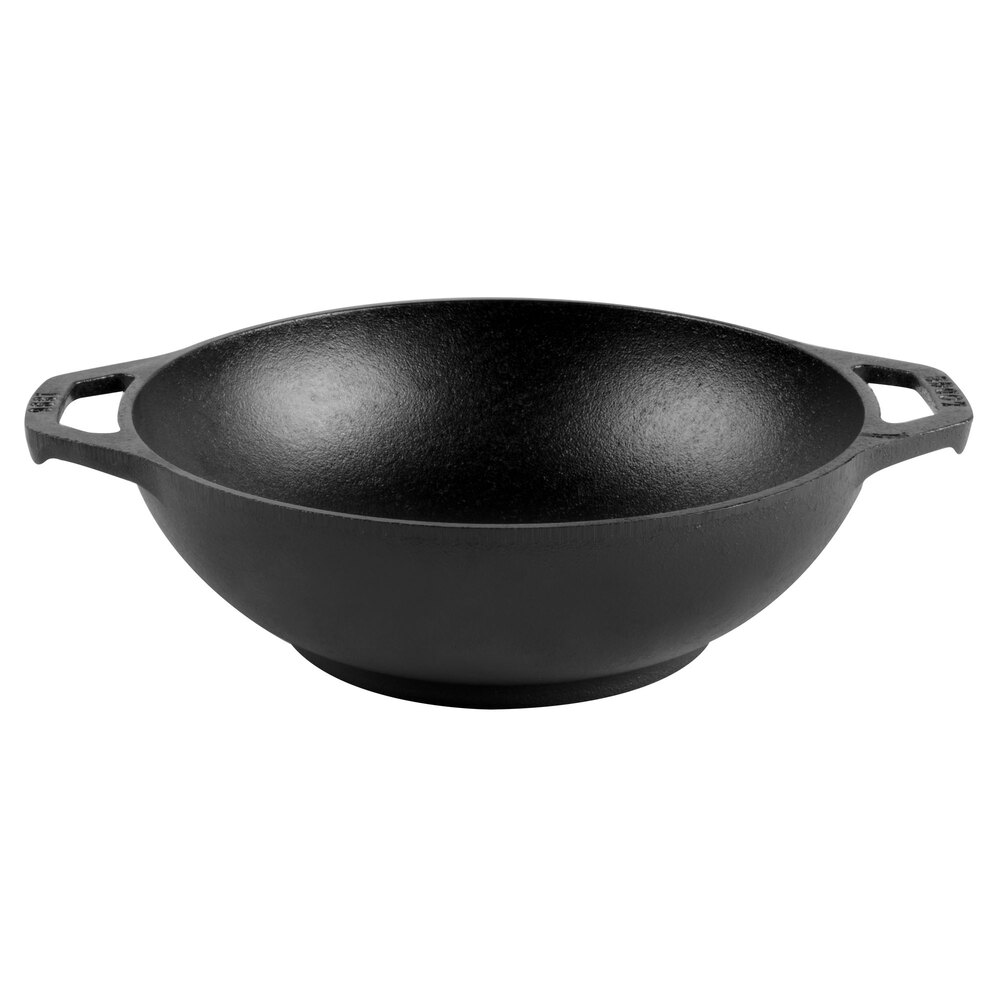Lodge L9MW 9" PreSeasoned Cast Iron Mini Wok