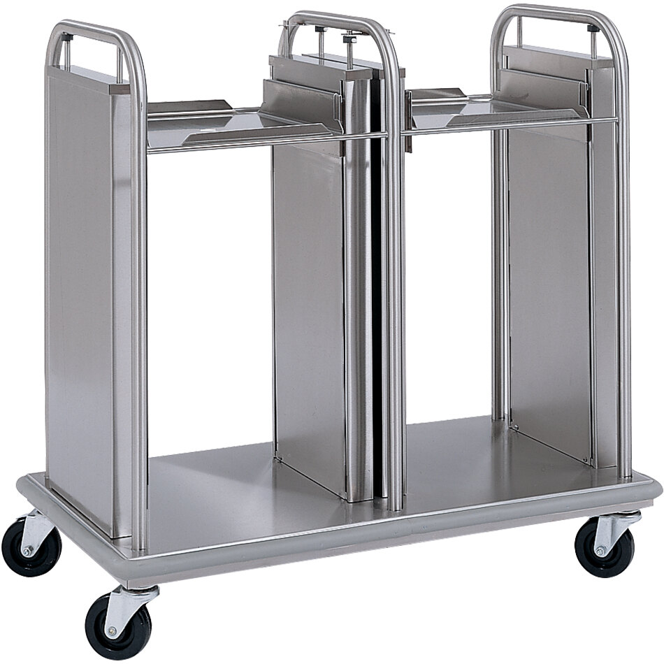 Delfield TT2-1014 Mobile Open Frame Two Stack Tray Dispenser for