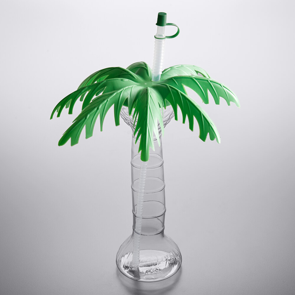 16 oz. Clear Palm Tree Plastic Cups | Tropical Cups