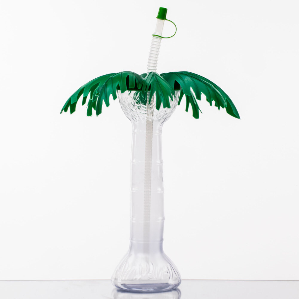 24 oz. Clear Palm Tree Plastic Cups Tropical Cups