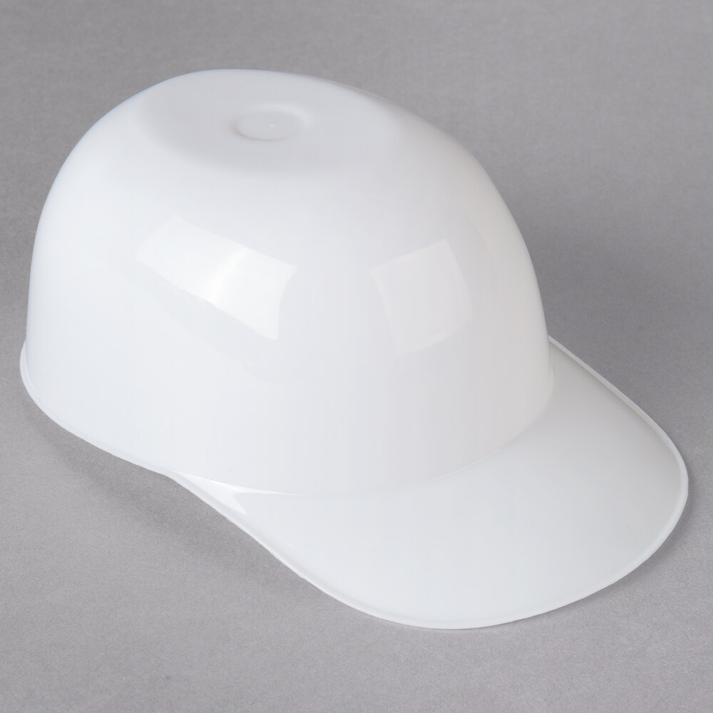 8 oz. White Mini Baseball Helmet Ice Cream / Snack Bowl 300/Case