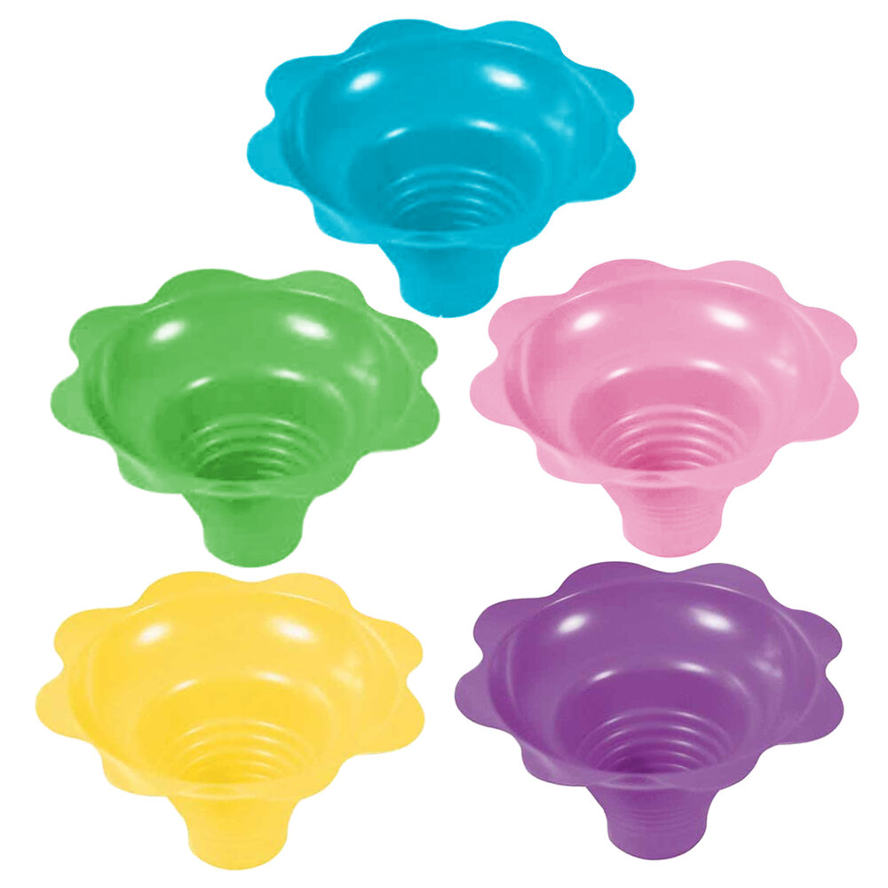 4 oz. Assorted Color FlowerShaped SnoCone Cup 600/Case