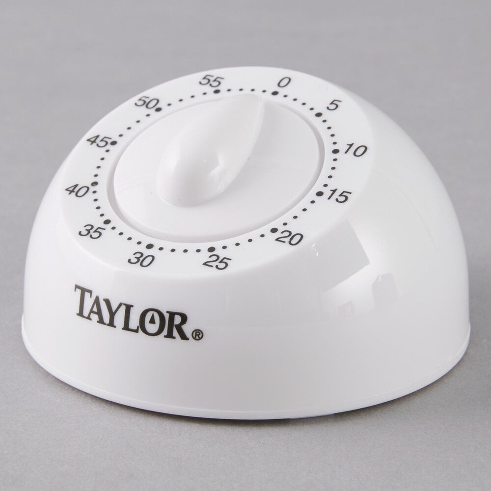 Taylor 5830 Mechanical Timer, 60 Minute Stainless Steel 9 Second
