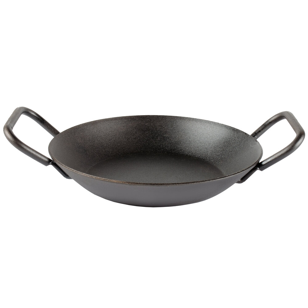 Lodge Cast Iron 15 Carbon Steel Skillet, CRS15, with double loop handles