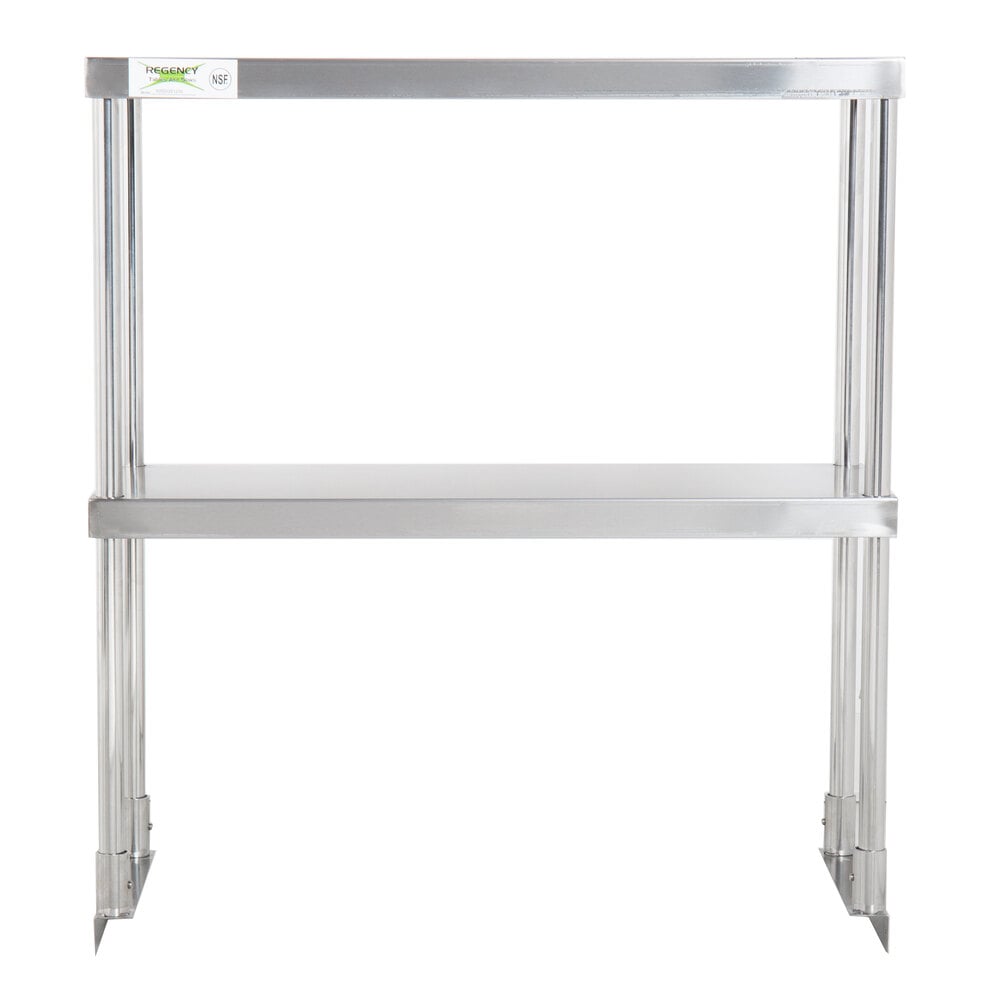 Regency Stainless Steel Double Deck Overshelf - 12 inch x 30 inch x 32 inch