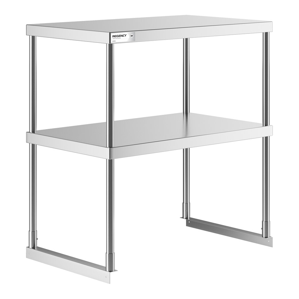 Stainless Steel Double Deck Overshelf - 18