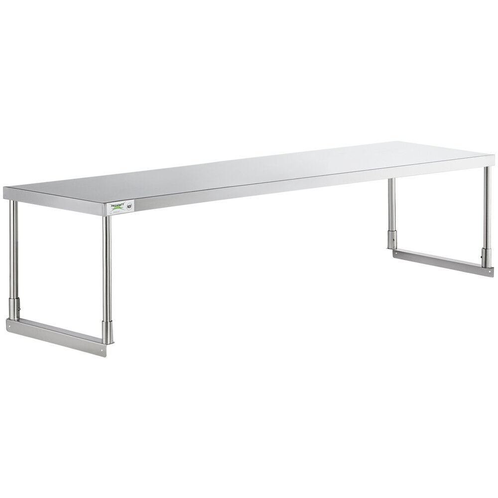Regency Stainless Steel Single Deck Overshelf - 18 inch x 60 inch x 19 1/4 inch