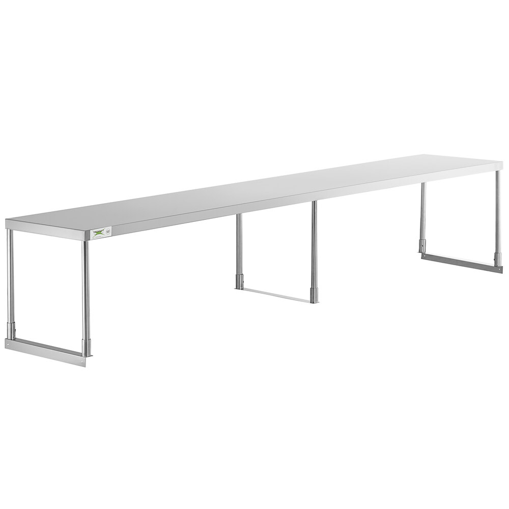 Regency Stainless Steel Single Deck Overshelf - 18 inch x 96 inch x 19 1/4 inch