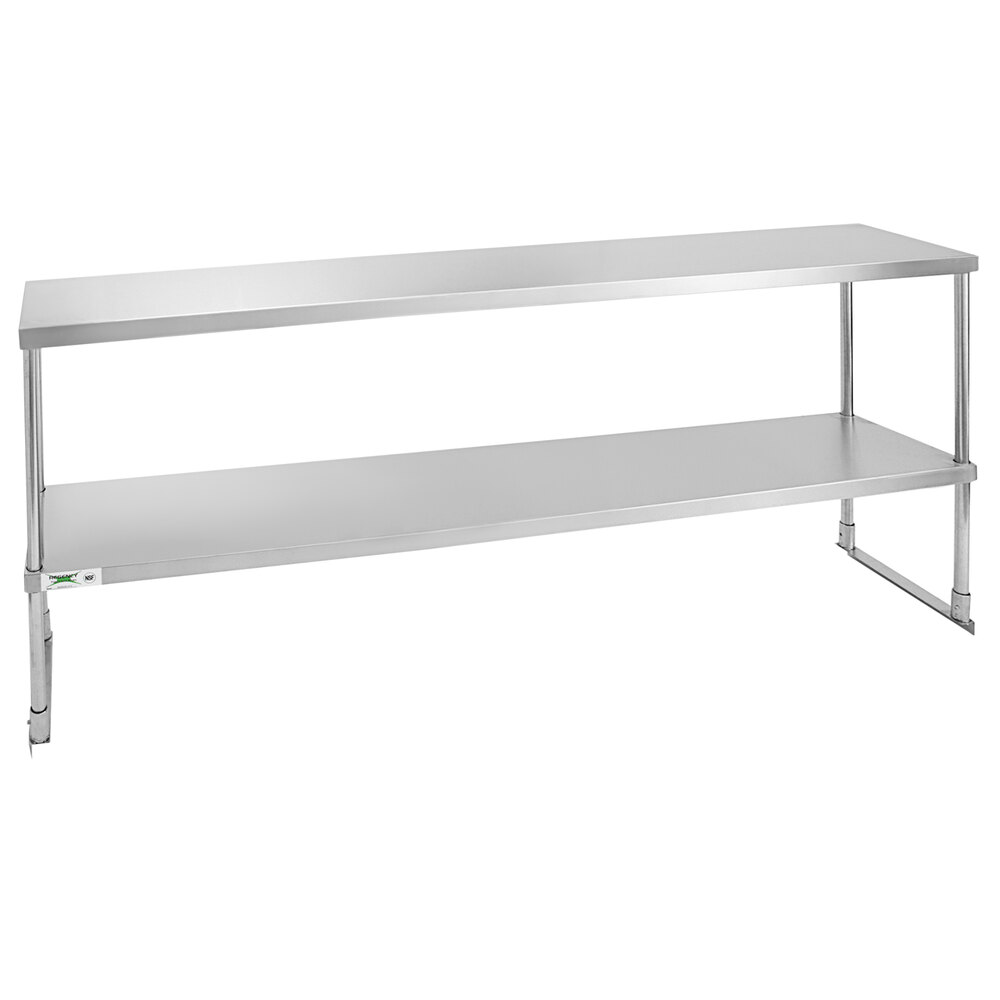 Regency Stainless Steel Double Deck Overshelf - 18 inch x 72 inch x 32 inch