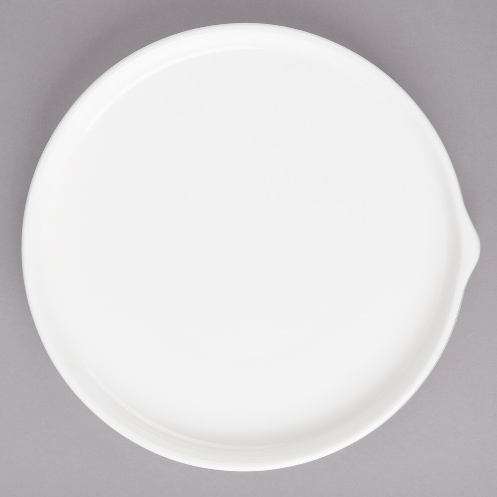 Bon Chef 1400004P Stacked Lines 7 1/2" White Porcelain Salad Plate 24