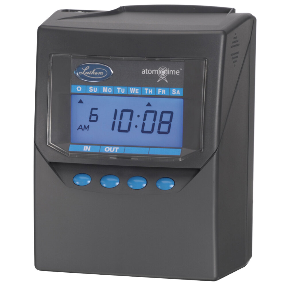 Lathem 7500E Gray Automatic Electronic Totalizing Time Recorder