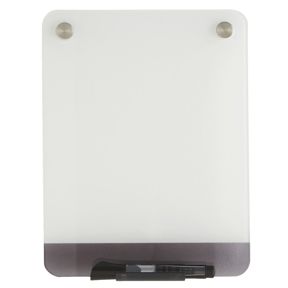 Iceberg 31110 Clarity 9" x 12" White Glass DryErase Board