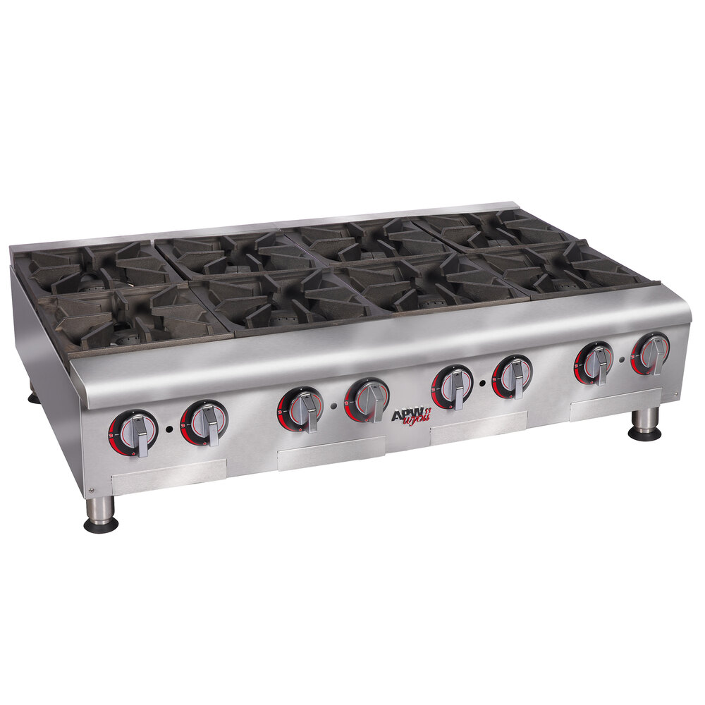 APW Wyott HHP848 Liquid Propane HeavyDuty 8 Burner Countertop 48