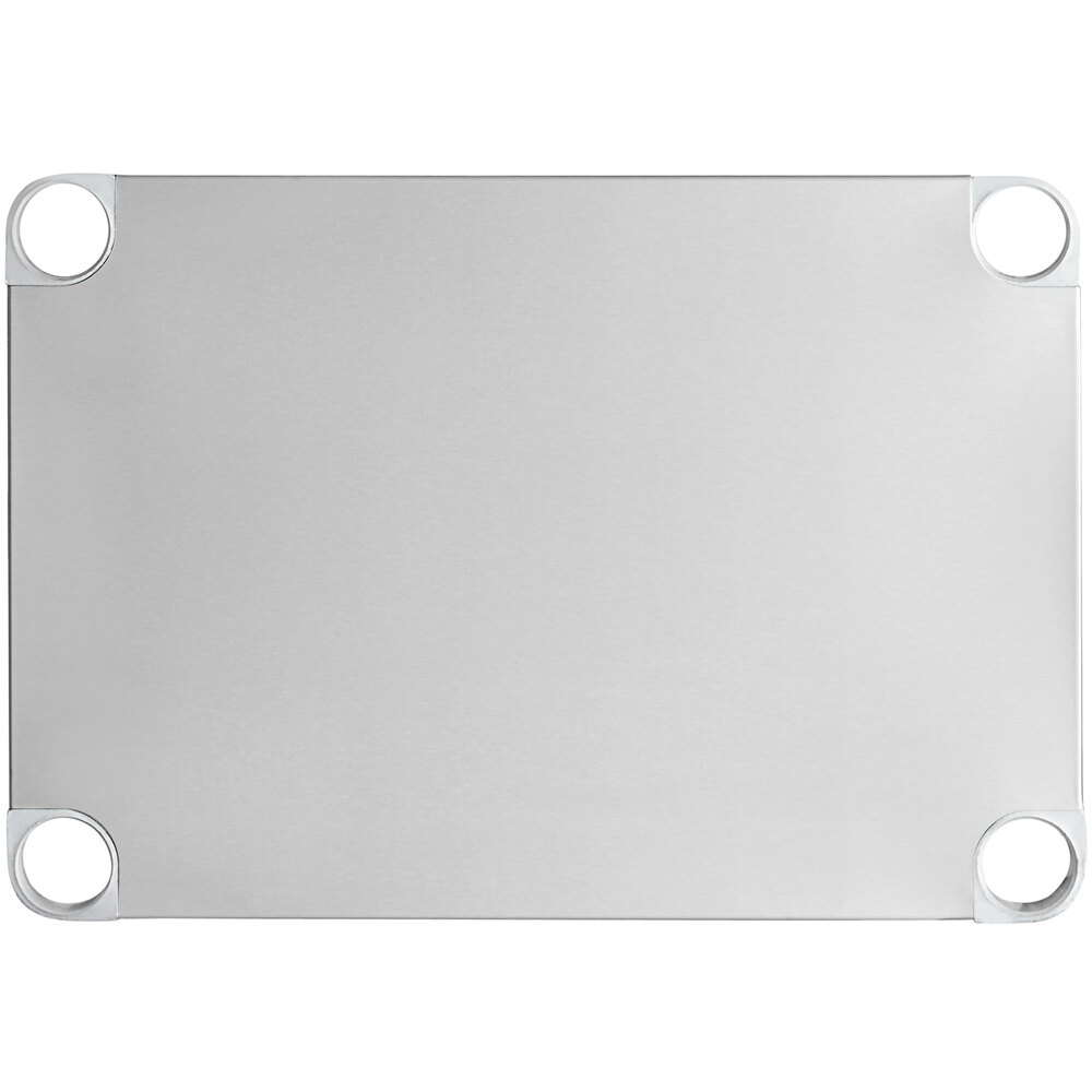 Regency Adjustable Stainless Steel Work Table Undershelf for 18 inch x 24 inch Tables - 18 Gauge