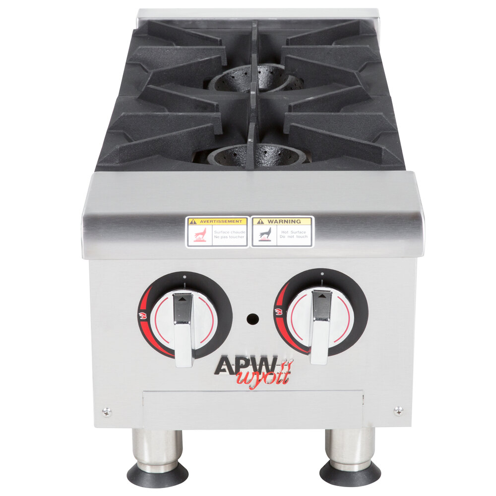APW Wyott HHP212 Liquid Propane HeavyDuty 2 Burner Countertop 12