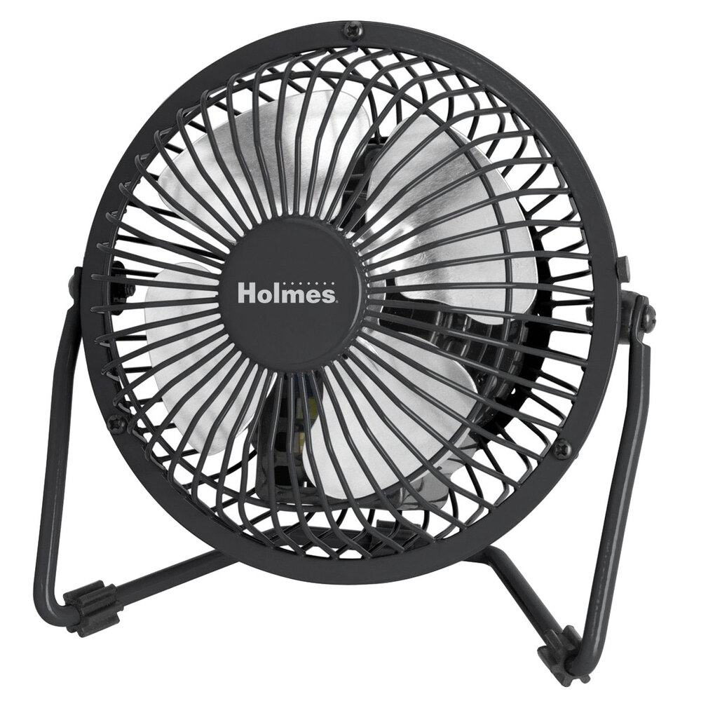Holmes HNF0410ABM Black 1Speed Mini High Velocity Personal Fan