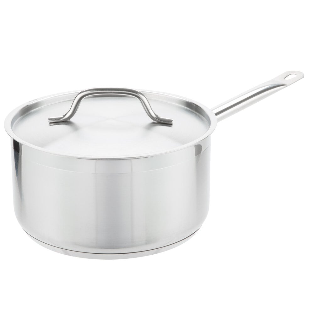 Met Lux 6 qt Stainless Steel Sauce Pan - Induction Ready, Dual Handle - 1 Count Box