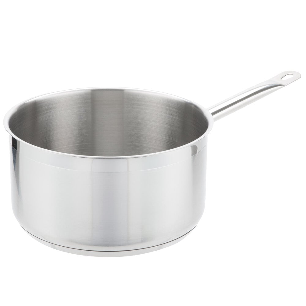 Vigor SS1 Series 6.75 Qt. Stainless Steel Aluminum-Clad Sauce Pot with Cover