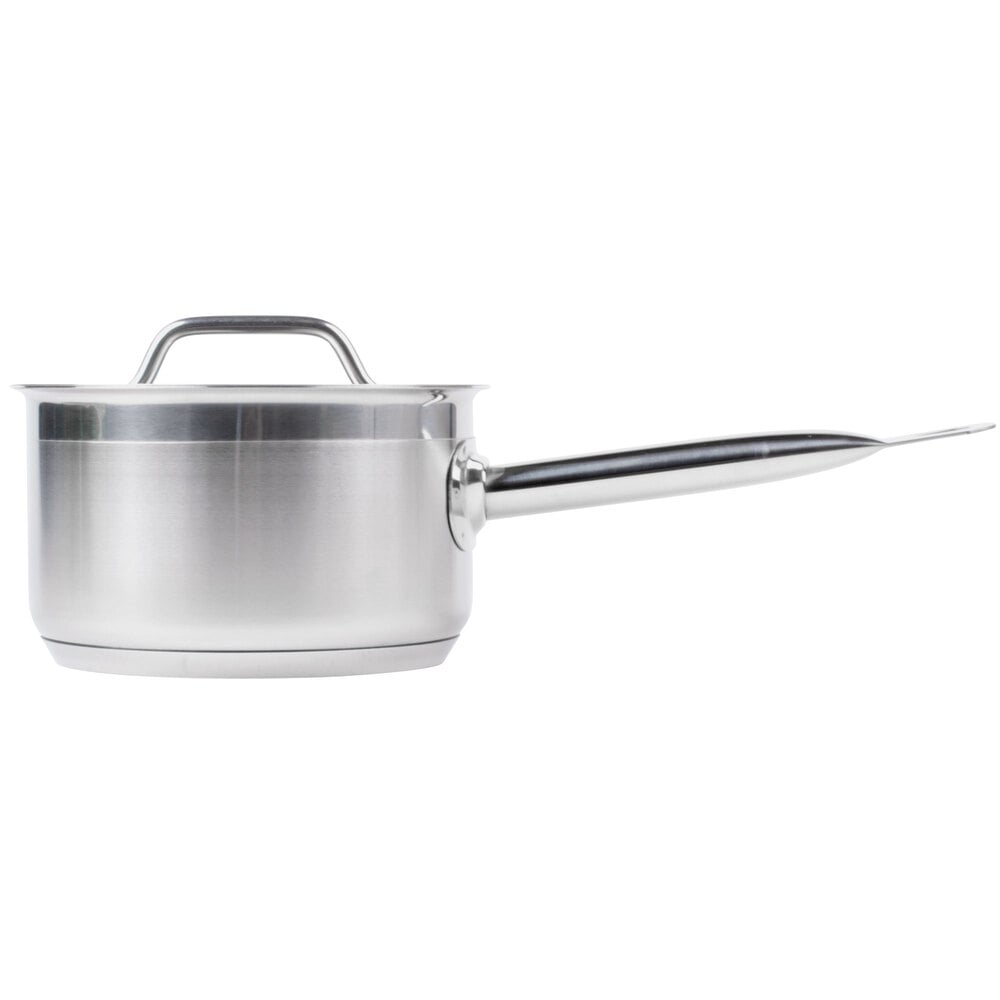 Cyrosa 2 Quart Saucepan with Lid, Stainless Steel Sauce Pot with Strainer  Lid, Two Side Spouts for Easy Pour with Ergonomic Handle, Dishwasher Safe