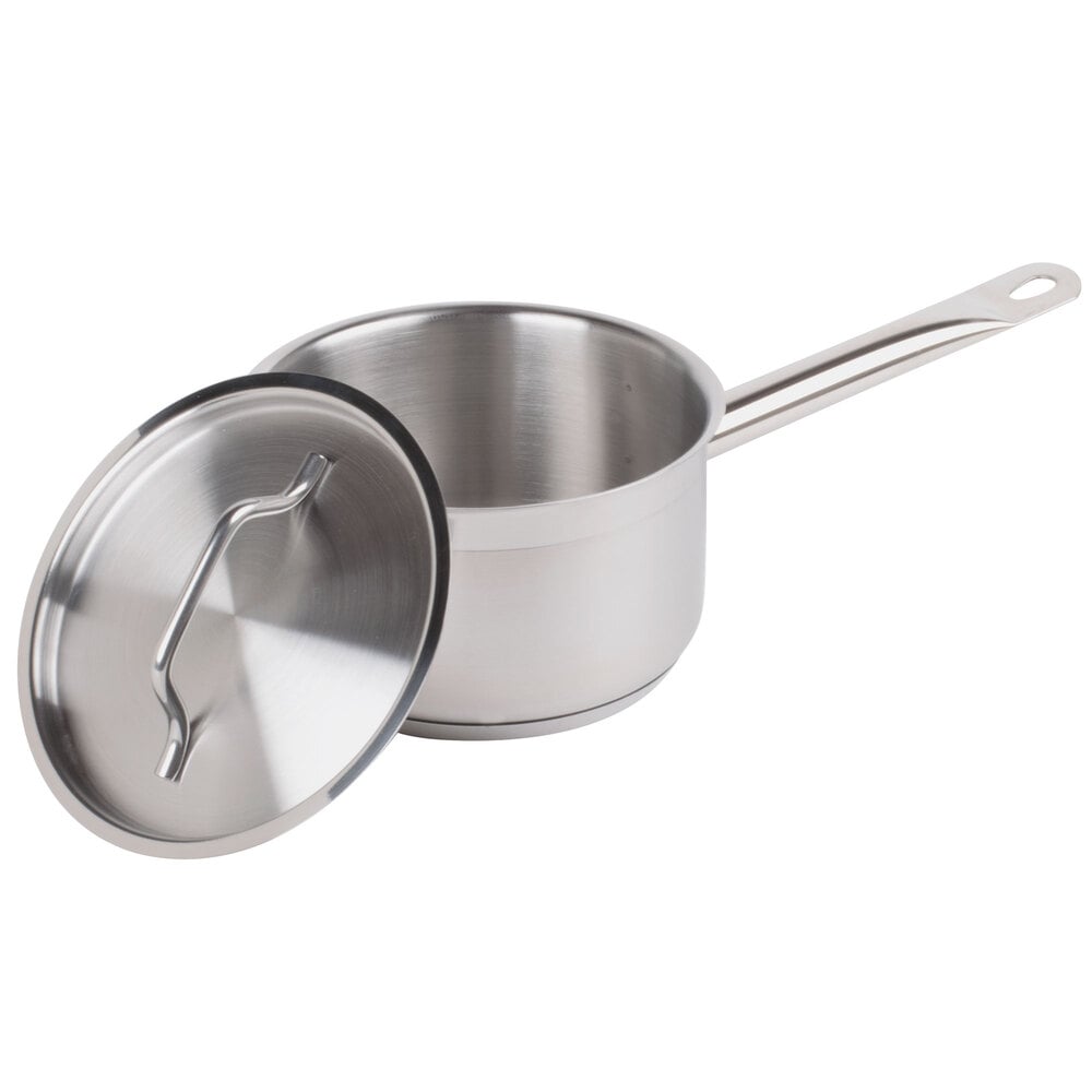 Cyrosa 2 Quart Saucepan with Lid, Stainless Steel Sauce Pot with Strainer  Lid, Two Side Spouts for Easy Pour with Ergonomic Handle, Dishwasher Safe