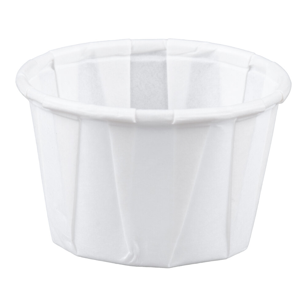 Solo SCC100 1 oz. White Paper Souffle / Portion Cup - 250/Pack Solo SCC100 1 oz. White Paper Souffle / Portion Cup - 250/Pack