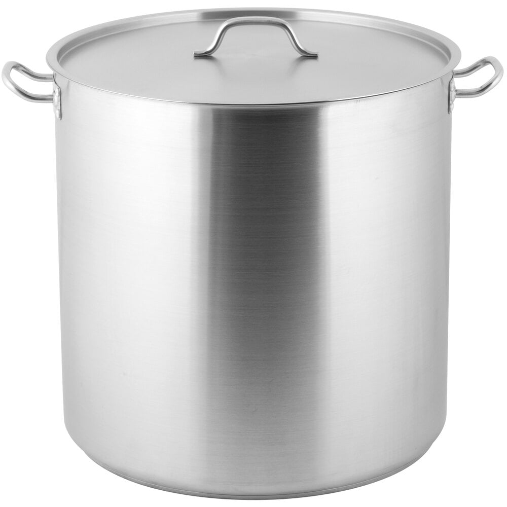 100 qt. Large Stainless Steel Stock Pot (Aluminum-Clad)