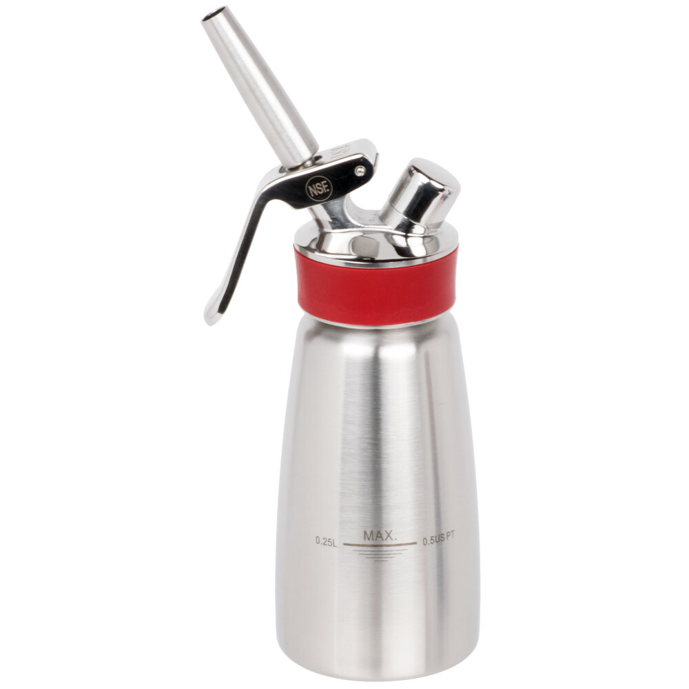 iSi 140301 Gourmet Whip Stainless Steel Whipped Cream Dispenser .25 Liter